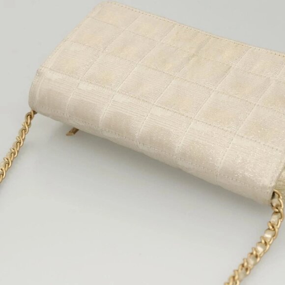 CHANEL New Travel Line Chain Wallet Nylon Gold CC Auth 119624 - Picture 5 of 16